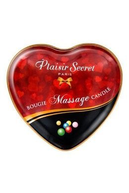 Массажная свеча-сердце Plaisirs Secrets Жвачка 35 мл SO1866 фото