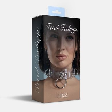 Ошейник для фиксации Feral Feelings D-Rings Transparent SO9283 фото