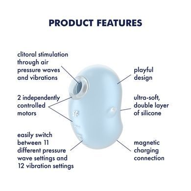 Вакуумний стимулятор Satisfyer Cutie Ghost Blue SX0572 фото