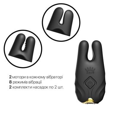 Смарт-вібратор для грудей Zalo Nave Obsidian Black SO7490 фото