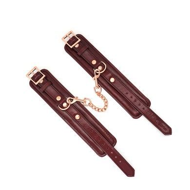 Кожаные наручники Liebe Seele Wine Red Wrist Cuffs SO9452 фото