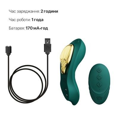 Смарт-вібратор у трусики Zalo - AYA Turquoise Green SO6647 фото