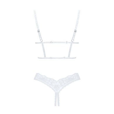 Еротичний комплект Obsessive Heavenlly 2-pcs cupless set M/L, відкриті груди, з доступом