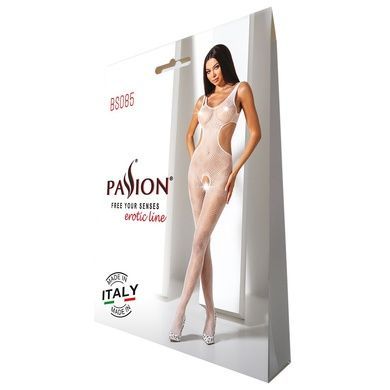 Эротический бодистокинг с рисунком Passion BS085 white One size