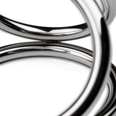 Тройное эрекционное кольцо Sinner Gear Unbendable &ndash; Triad Chamber Metal Cock and Ball Ring &ndash; Medium SO4618 фото