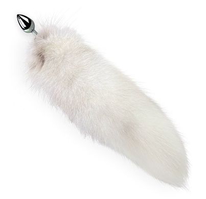 Анальна пробка з хвостом Art of Sex size M White fox SO6184 фото
