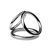 Тройное эрекционное кольцо Sinner Gear Unbendable &ndash; Triad Chamber Metal Cock and Ball Ring &ndash; Medium SO4618 фото