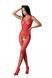 Бодістокінг з крилами Passion BS098 One Size, red, середня сітка, відкритий доступ