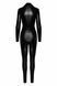 Комбінезон Noir Handmade F319 Caged wetlook catsuit with zippers and ring - L