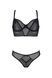 Комплект Passion DROSERA SET black, L/XL, сетка+кружево, бюстье и трусики танга