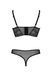 Комплект Passion DROSERA SET black, L/XL, сетка+кружево, бюстье и трусики танга
