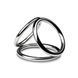 Тройное эрекционное кольцо Sinner Gear Unbendable &ndash; Triad Chamber Metal Cock and Ball Ring &ndash; Medium SO4618 фото 1