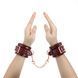 Кожаные наручники Liebe Seele Wine Red Wrist Cuffs SO9452 фото 9