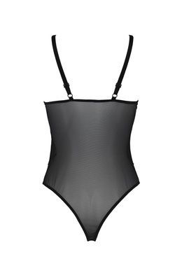 Боди Passion KERRIA BODY black, L/XL, с высокими вырезами и верхом балконет