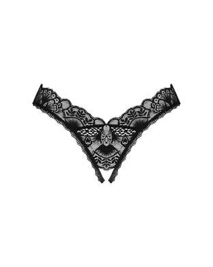 Эротические кружевные стринги с доступом Obsessive Donna Dream XL/2XL черные