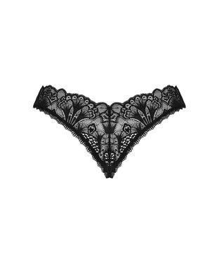 Эротические кружевные стринги с доступом Obsessive Donna Dream XL/2XL черные