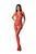 Бодістокінг з плетінням на животику Passion BS100 One Size, red, декоративний шов, з доступом