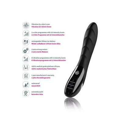 Вібратор з електростимуляцією Mystim Sizzling Simon eStim Black SO3473 фото