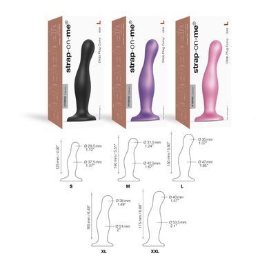 Насадка для страпона Strap-On-Me Curvy Rose Dragee Metallic M SO7820 фото