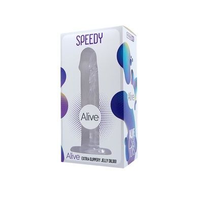 Прозорий фалоімітатор і насадка для страпона Alive Jelly Dildo Speedy SO3979 фото