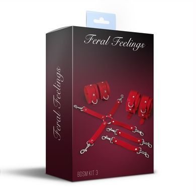 Набор для БДСМ 3 в 1 Feral Feelings BDSM Kit 3 Red SO8270 фото