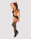 Ажурный бодистокинг комбинезон с отверстиями Obsessive Bodystocking G327 black S/M/L, черный