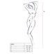 Бодистокинг Passion BS050 white, комбинезон, имитация чулок и пояса S/M/L