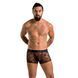 Мужские прозрачные боксеры Passion 032 SHORT JAMES S/M Black, сетка