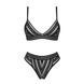 Комплект білизни Obsessive Natilya 2-pcs set XS/S, black, бюстгальтер, трусики