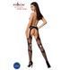 Эротические колготки-бодистокинг Passion S009 black, имитация чулок и пояса
