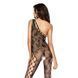 Бодістокінг Passion BS036 black, комбінезон, лямки через одне плече S/M/L