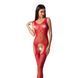 Бодистокинг Passion BS061 red, комбинезон, имитация чулок S/M/L