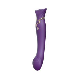 Смартвибратор Zalo - Queen Twilight Purple, пульсивная жемчужина, кристалл Swarovski SX2294 фото