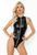 Боди Noir Handmade F294 Powerwetlook bodysuit with front zipper - XL