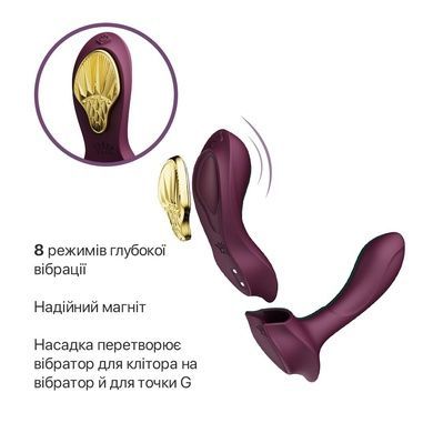 Смарт-вибратор в трусики Zalo - AYA Velvet Purple SO6648 фото