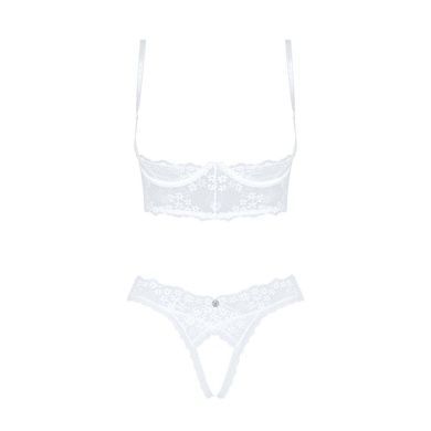 Еротичний комплект Obsessive Heavenlly 2-pcs cupless set XL/2XL, відкриті груди, з доступом