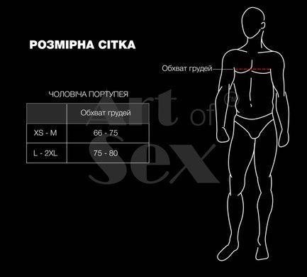 Мужская портупея Art of Sex - Spartacus, экокожа, цвет черный, размер L-2XL