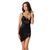Пеньюар приталений Passion Exclusive TONYA CHEMISE L/XL, black, трусики
