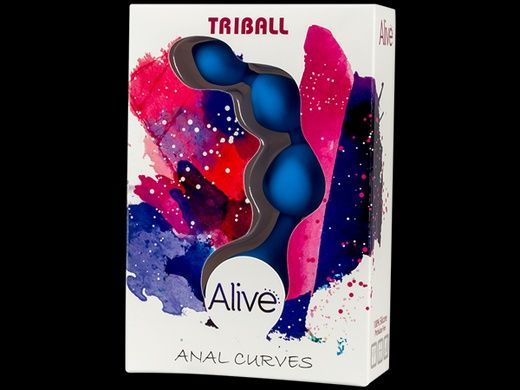 Анальні кульки Alive Triball Blue AD20065 фото