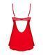 Пеньюар Obsessive Ingridia chemise & thong XS/S, червоний, Пеньюар, стрінги
