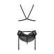 Комплект с открытым доступом Passion DELIENA SET S/M black, лиф, стринги, пояс для чулок