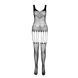 Бодістокінг Passion ECO BS001 One Size black, з доступом, імітація підв&rsquo;язок, флористичний декор