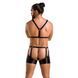 Комплект еротичної чоловічої білизни Passion 047 SET JOHN S/M Black, труси, портупея