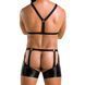 Комплект еротичної чоловічої білизни Passion 047 SET JOHN S/M Black, труси, портупея