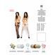 Бодистокинг Passion BS002 white, имитация чулок и пояса S/M/L