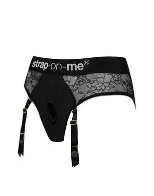 Кружевные трусы для страпона с подвязками Strap-On-Me S SO5096 фото