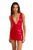 Лакированное платье с сексуальным декольте &laquo;Лучезарная Эмилия&raquo; D&A, XS/S, красное