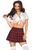 Эротический костюм школьницы Leg Avenue Classic School Girl M/L, юбка + кроп-топ на завязках
