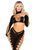 Комплект Leg Avenue Seamless Cut-Out Crop Top and Legging One Size Black