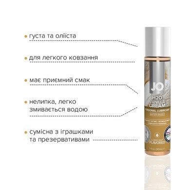 Інтимний оральний лубрикант JO H2O Ванільний крем 30мл SO1480 фото